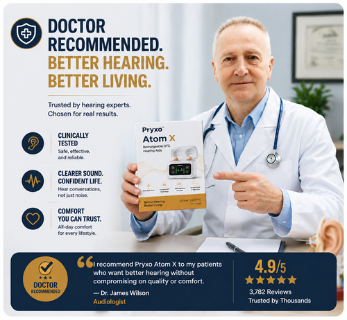 🔥🔥Final 3 Hours🏆 Limited-Time Offer – Don’t Miss This DealPryxo "Invisible" noise-canceling hearing aids