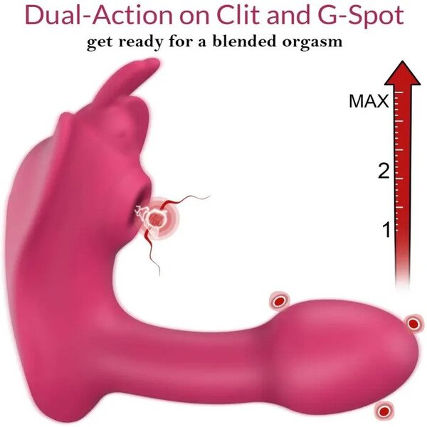 Dual-Action G Spot Vibrator - Clitoralis Stimulator with Flapping